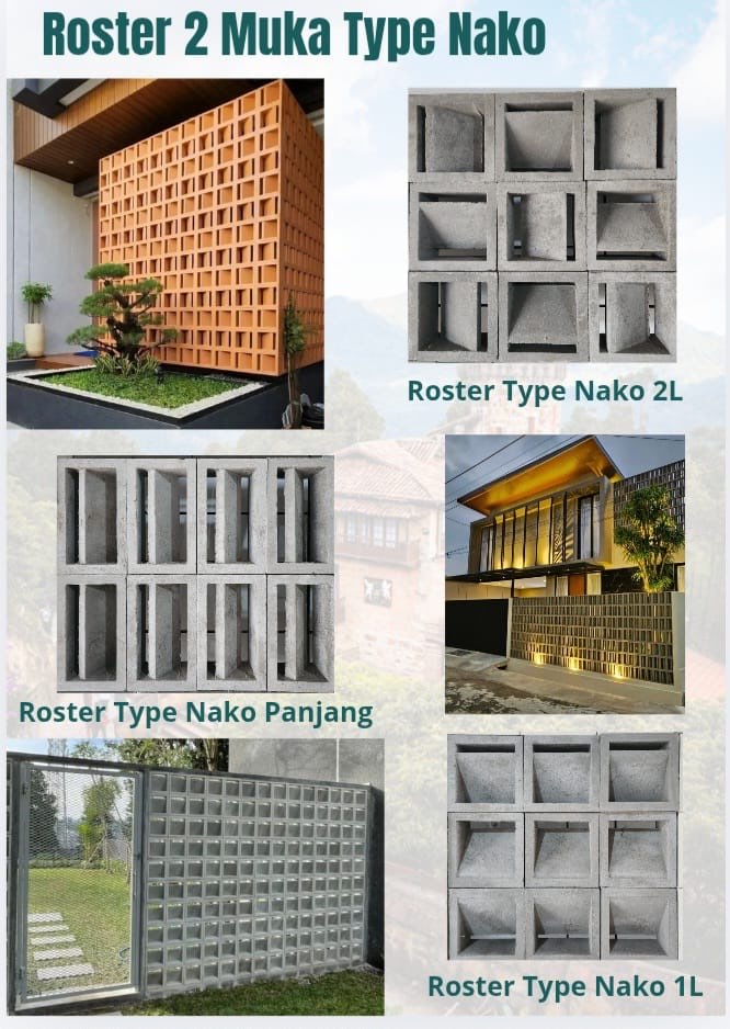 Roster Beton Motif Kotak