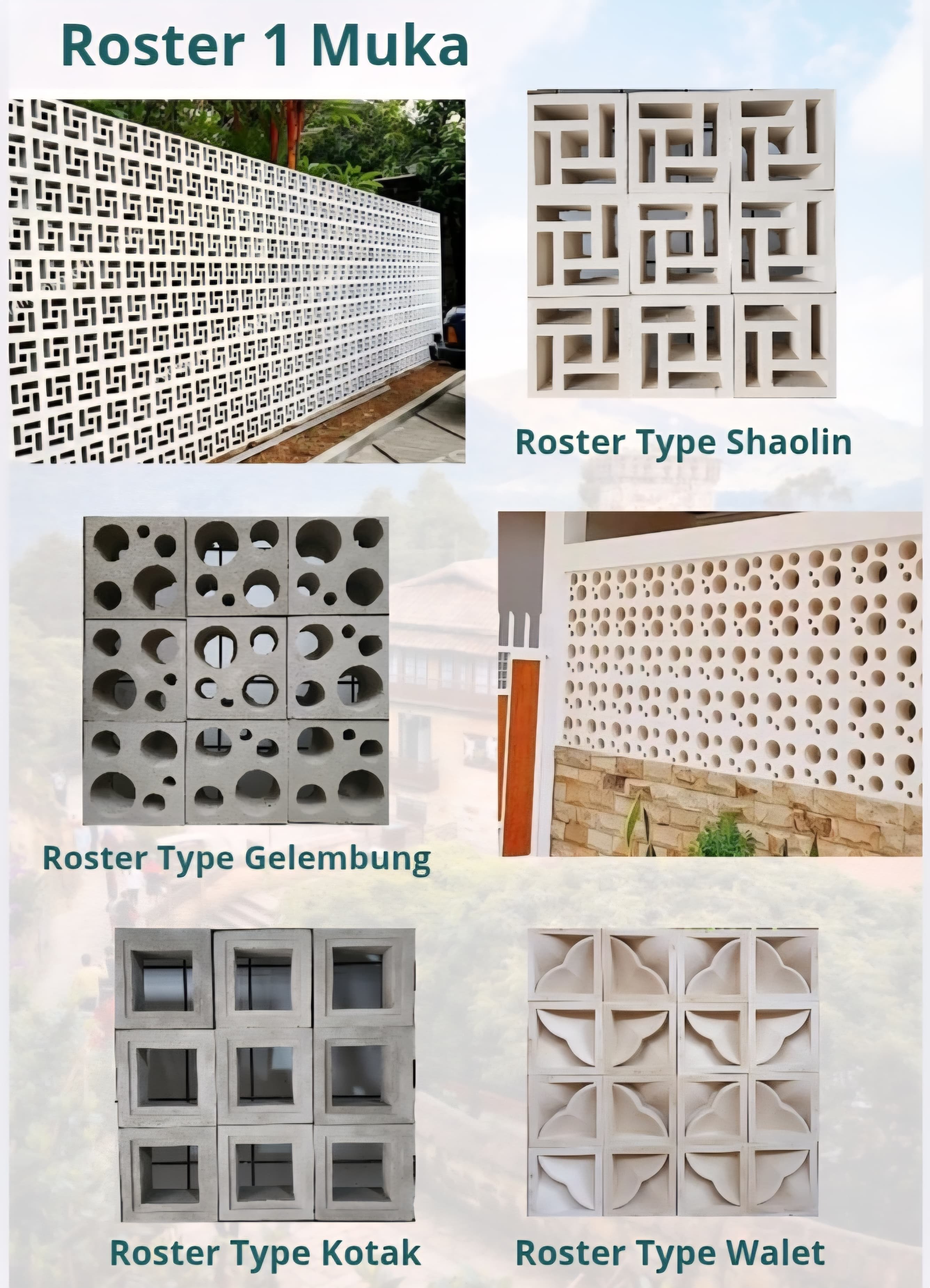 Roster Beton Motif Kotak 3