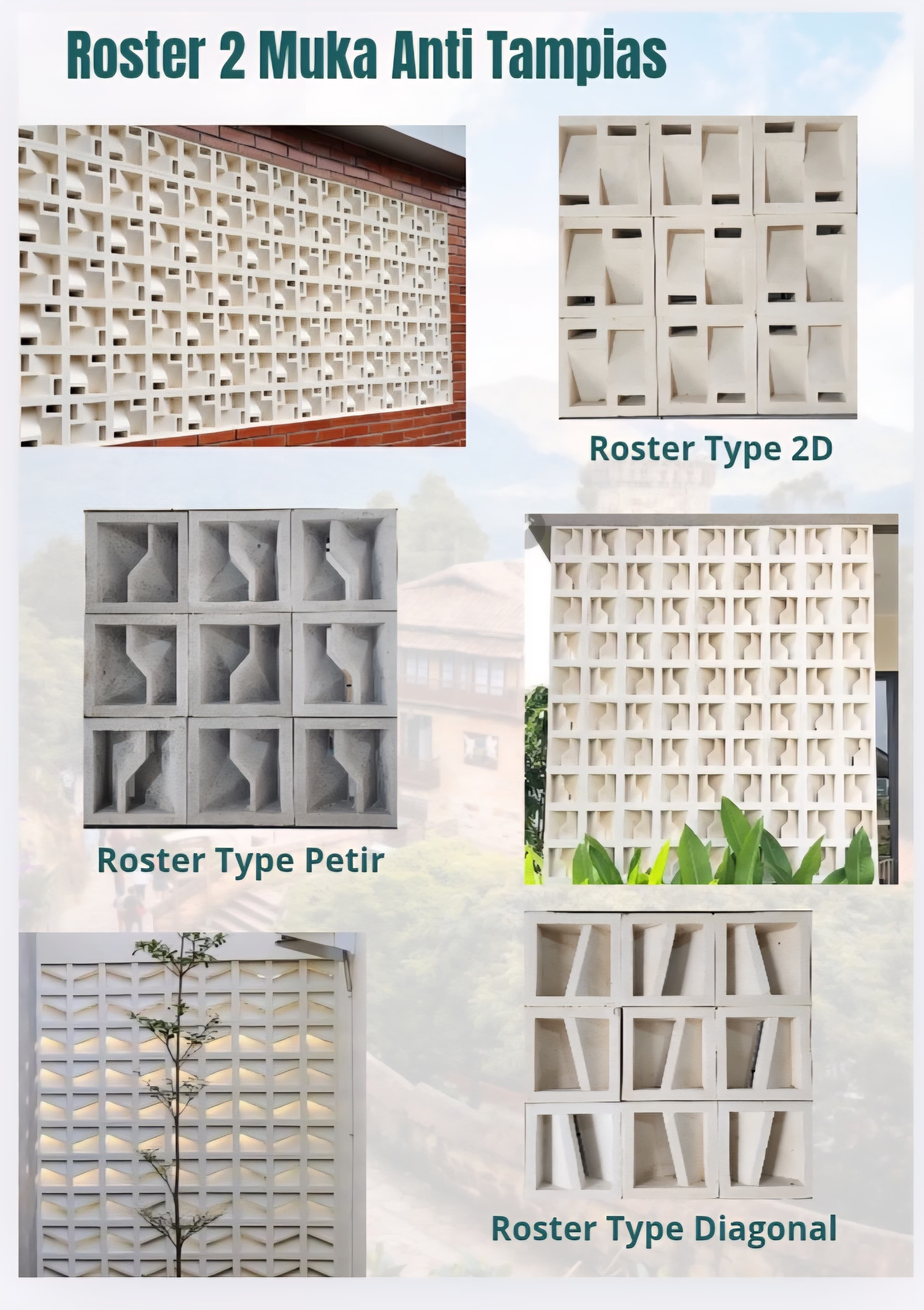 Roster Beton Motif Kotak 4